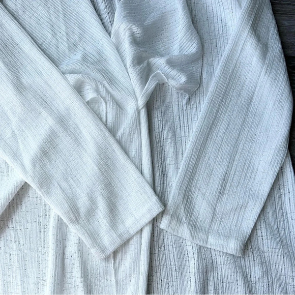 Red Coral White Lightweight  Knit Cardigan - Picture 7 of 16